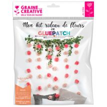 Kit Rideau De Fleurs En Gluepatch Rose 900x800x80mm - Glue Dots