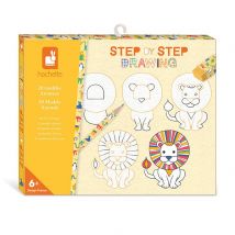 Set De Coloriage - En-fant - Multicolore - Apprendre À Dessiner 20 Animaux - Infantino