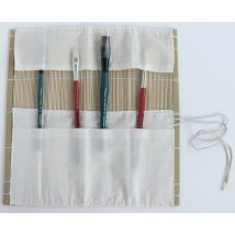 Natte Bambou Avec Poches Pour Pinceaux 30 X 30 Cm - Oz International