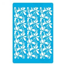 Pochoir Plastique Souple Réutilisable 18,5 X 14,5 Cm Fabrika Decoru Fleur Iris 295 - FABRIKA DECORU