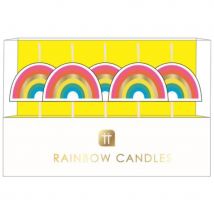 5 Bougies Arc-en-ciel (6 Cm) - Talking Tables