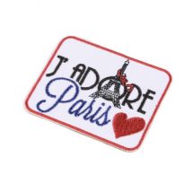 Lot De 3 Écussons Thermocollants Paris J'Adore Paris 5cm X 6cm - MyMercerie