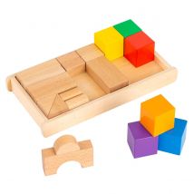 Apprendre Les Mathématiques - Construisez Les Blocs - Jeu Montessori - Educo