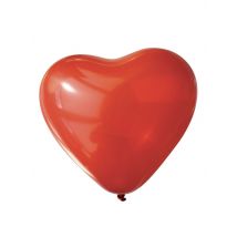 Ballons De Baudruche Gonflables Rouge Coeur (x10) - Graine Creative