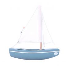 Le Sloop Vert Abysses - Bateau En Bois 21cm - Maison Tirot