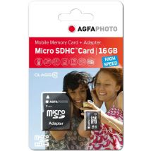 Agfaphoto Carte Mémoire Microsdhc - 10580 - Capacité 16gb - Noir - Agfa Photo