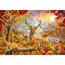 Puzzle 1000 Pièces - Animals In The Fall - Bluebird Puzzle