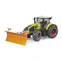 Claas Axion 950 Avec Chaînes À Neige Et Lame De Niveleuse - Bruder
