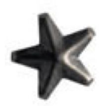 Clous Rivet À Griffes Étoile Ø8mm Black Nickel 40 Pièces - Ki Sign