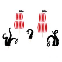 5 Maxi Pics Déco Pirate Le Rouge - PartyDeco