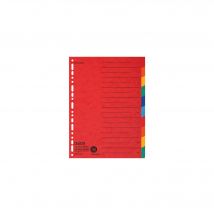 Intercalaires A4+ 10 Positions En Carte Recyclée - Couleurs Assorties - X 20 - Falken