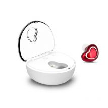 Ecouteurs Bluetooth Mini Invisibles Sport Sans Fil Avec Boîtier De Charge Noir Rouge Yonis - Yonis
