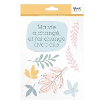 Transfert Textile Thermocollant A5 Slow Life - Ma Vie - Artemio