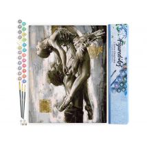 Peinture Par Numéro Figured'art - Danse Classique En Couple - Kit De Loisir Créatif Diy Numéro D'Art Complet - 40x50cm Sans Châssis En Bois
