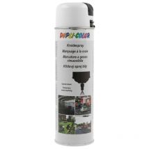 Bombe De Peinture - Blanc - Marquage Craie - Repérage - Effaçable - 500ml - Dupli-color