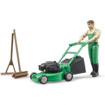 Bworld Jardinier Avec Tondeuse À Gazon Et Outils De Jardinage - Bruder