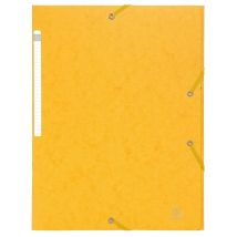 Chemise 3 Rabats À Élastiques Maxi Capacity Carte Lustrée 600g/m2 Scotten - A4 - Jaune - X 25 - Exacompta