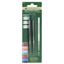 Blister De 2 Recharges Billes Pointe Moyenne Compatible Avec Montblanc Noir - Carpentras