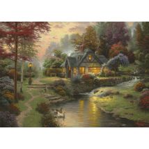 Puzzle 1000 Pièces - Thomas Kinkade : Soirée Paisible - Schmidt Spiele