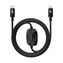 Max Excell Câble Usb-c Vers Lightning 30w Et Apple Watch Nylon Tressé 1m Noir