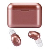 Ecouteurs Bluetooth 5.0 Etanche Avec Boîte De Charge Magnétique Rose Gold Rose Yonis - Yonis