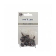 Oeil Sécurité Brun Pour Peluches Diam. 14mm En Lot De 10 Pièces - 3bcom Marron - Com 1 Idée