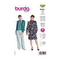 Patron Burda 5678 - Robe Et Chemisier Taille N°fr 36-48