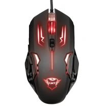 Trust Souris Filaire Gaming Gxt108 Rava Lumineuse 6 Boutons Réactifs Noir