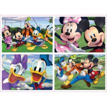 4 Puzzles Enfant Disney : Mickey Pluto Dingo Minnie Et Donald 20 - 30 - 60 - 80 Pieces - Educa - 18627 - Educa