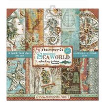 Pochette De 10 Feuilles Recto Verso Sea World Stamperia Scrapbooking