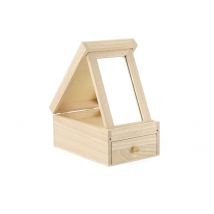 Coiffeuse 1 Tiroir Miroir En Bois 120x85x180mm - Graine Creative