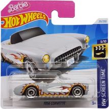 Vehicule Barbie 1956 Corvette Hot Wheels 1/64 - Hw Screen Time 3/10 - Mattel - Htb37 - Petite Voiture Metal - Hot Wheels