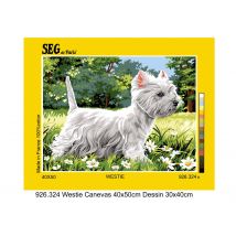 Canevas Antique Westie 40x50cm - SEG