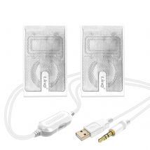 Enceinte Filaire Jack 3.5mm Haut-parleur 3w X 2 Linq A2035 Blanc