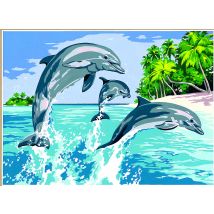 Canevas Antique Les Jeux Marins 45x60cm - SEG