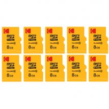 Pack De 10 Cartes Mémoire Kodak Micro Sdhc 8 Go Avec Adaptateur - Solution De Stockage Haute Vitesse - Kodak