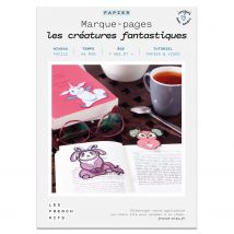 Coffret Diy Papier - 4 Marque-pages - Créatures - Infocrea