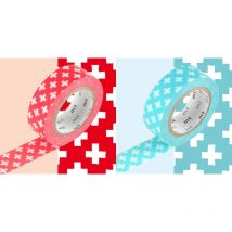 Masking Tape Mt Cross - Carmine X Light Blue - MT Masking Tape