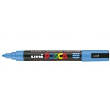 Lot De 6 Marqueurs Pointe Conique Moyenne Posca Pc5m 1,8 - 2,5mm Bleu Ciel Posca - Posca