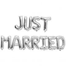 Ballons Aluminium Mariage - Just Married - Argenté - 36 Cm - Rico Design