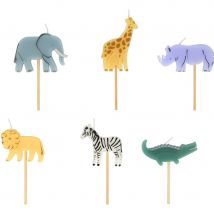 6 Bougies Animaux Sauvages - Meri Meri