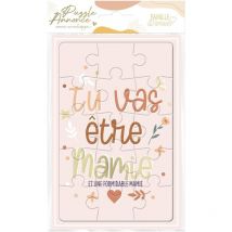 Carte Puzzle - Annonce Naissance Originale - Tu Vas Être Mamie - 15x10cm - Sudio