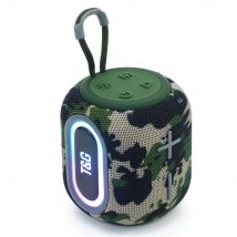 Enceinte Bluetooth Led Portable Avec Super Bass Et Lumière Ambiante Vert Yonis - Yonis