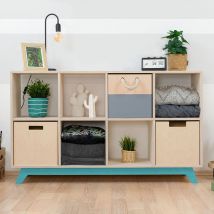 Meuble De Rangement Nabosky Turquoise 2x4 - Benlemi