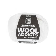 Pelote De Coton Bio Mercerisé Sunshine - Wool Addict 0001 Blanc - Wool Addicts by Langyarns