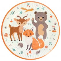 6 Assiettes Animaux De La Forêt - Recyclable - Annikids