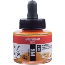 Flacon Encre Acrylique Acrylic Ink Amsterdam 30ml Orange Azo
