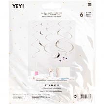 6 Guirlandes Spirales - Argent - Rico