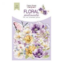 Die Cuts Formes Décoratives Scrapbooking Fabrika Décoru 54 Pièces floral Sentiments - FABRIKA DECORU