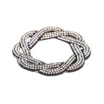 Motif Entrelacs Perles Thermocollant 60mm Noir - MyMercerie